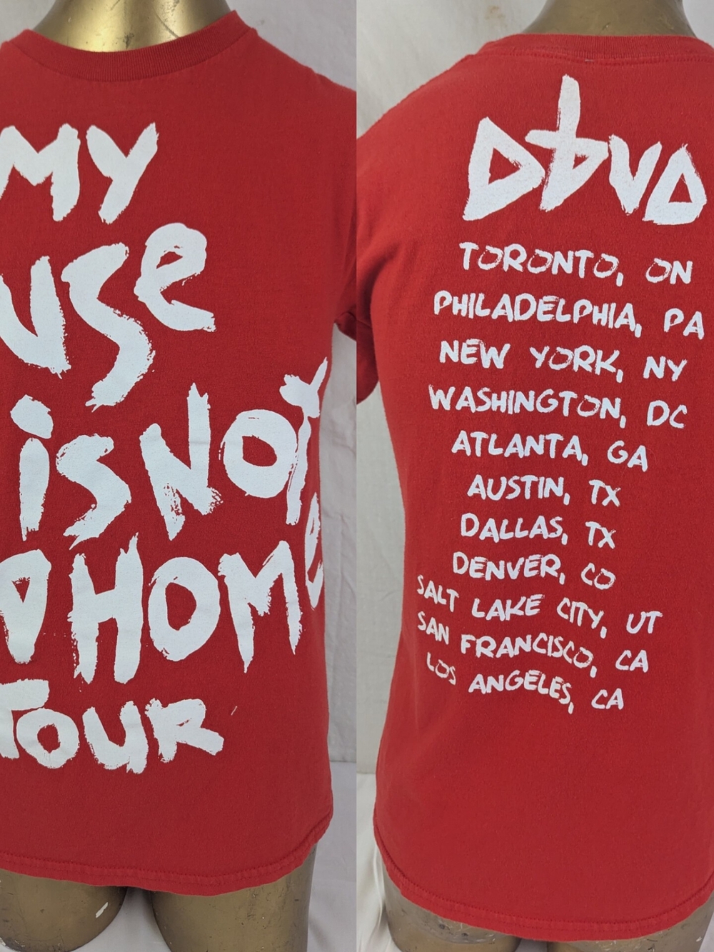 d4vd My House Is Not A Home 2024 Tour Concert Tee Cities/Loc On Back Small